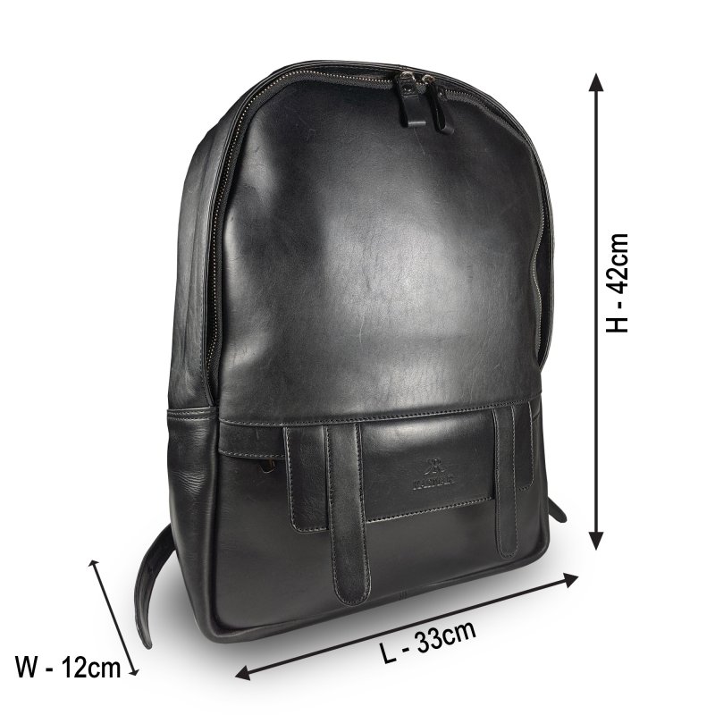 Kasiyar Leather Backpack Black