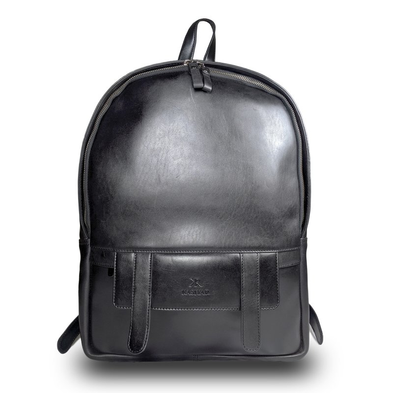 Kasiyar Leather Backpack Black