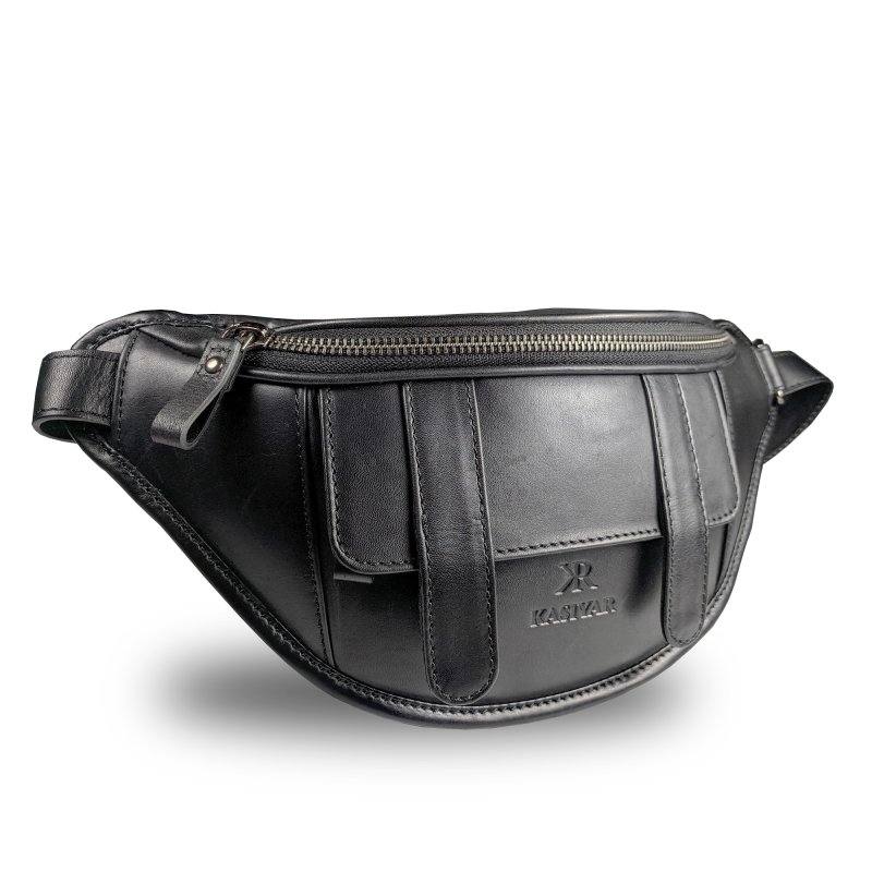 Kasiyar Leather Bum / Waist Bag Black