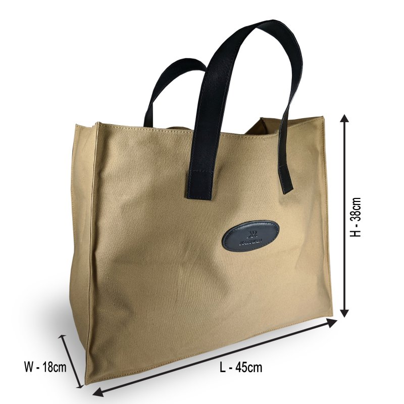 Kasiyar Leather Canvas Bag (Large)