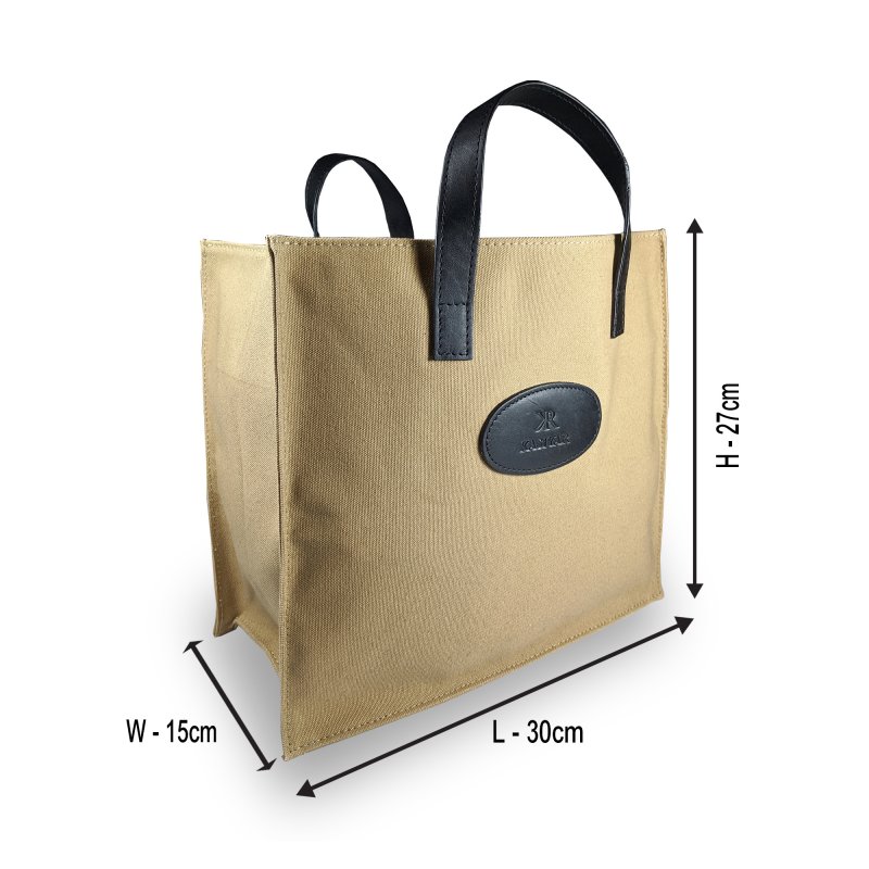 Kasiyar Leather Canvas Bag (Medium)