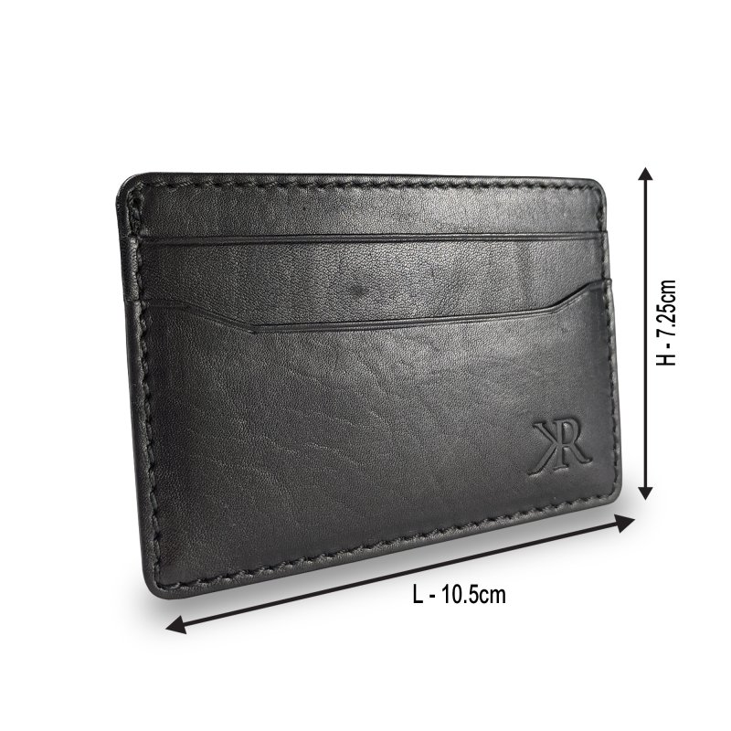 Kasiyar Leather Card Case Black