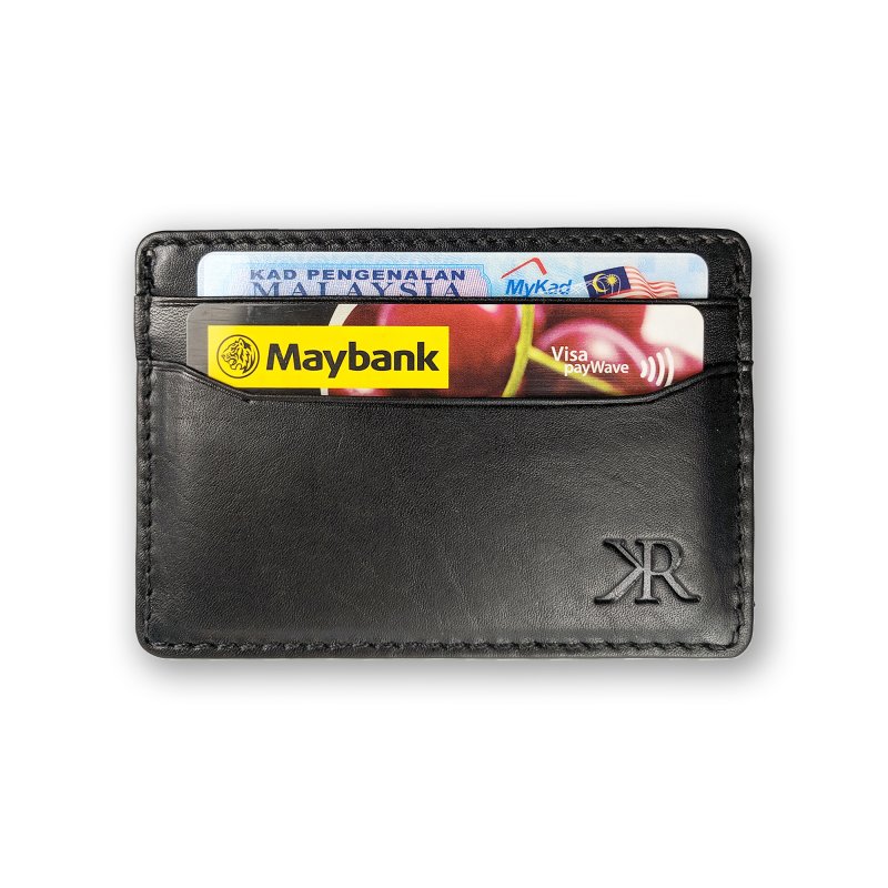 Kasiyar Leather Card Case Black