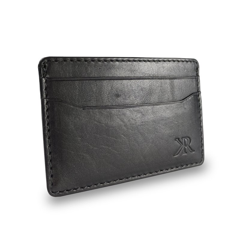 Kasiyar Leather Card Case Black