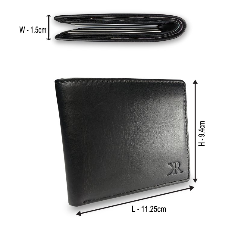 Kasiyar Leather Classic Wallet Black