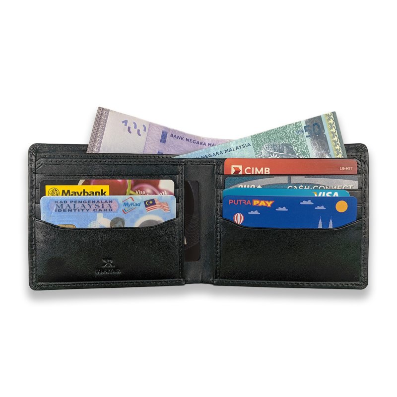 Kasiyar Leather Classic Wallet Black