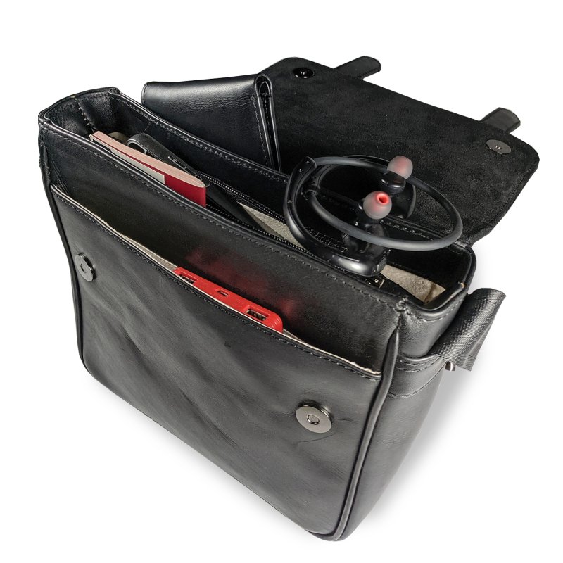 Kasiyar Leather Crossbody Bag Black