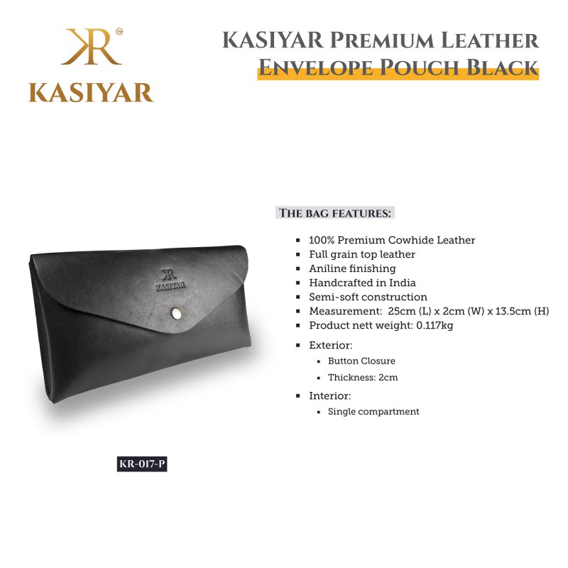 Kasiyar Leather Envelope Pouch