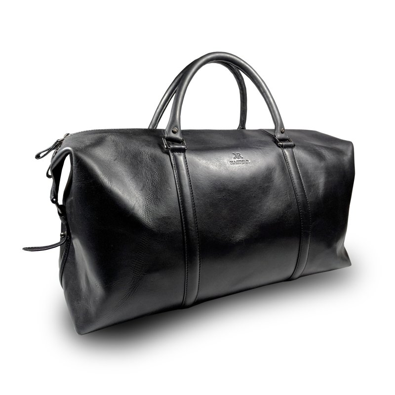 Kasiyar Leather Travel / Duffel Bag Black