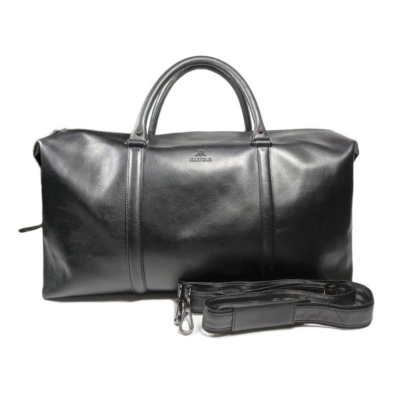 Kasiyar Leather Travel / Duffel Bag Black