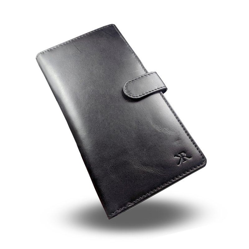 Kasiyar Leather Travel Wallet Black